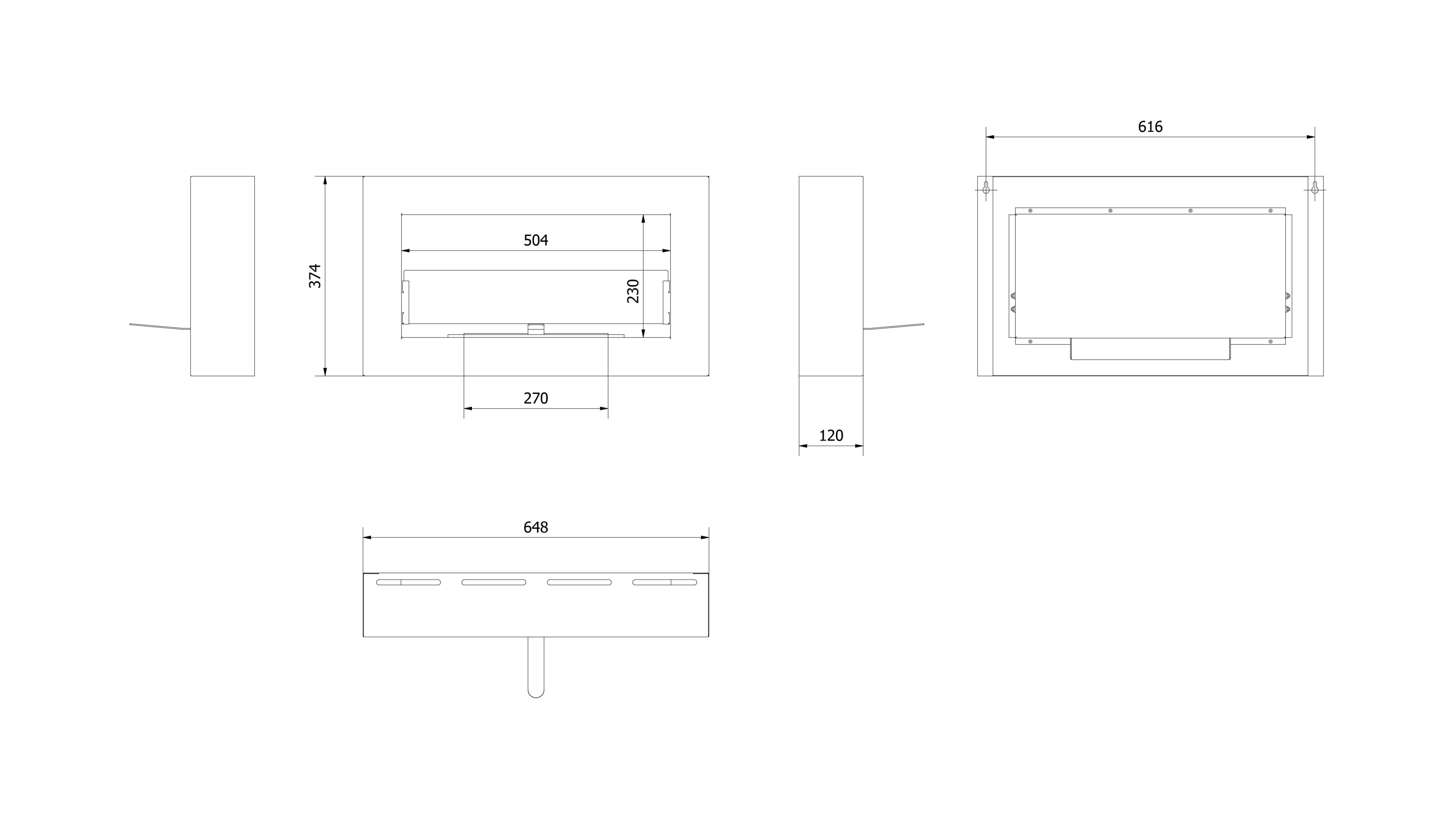 Golf Flat Cristal Plano de la Chimenea Golf Flat Cristal